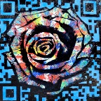 QR Flower 2023 cm 90x90 T.M. su tela